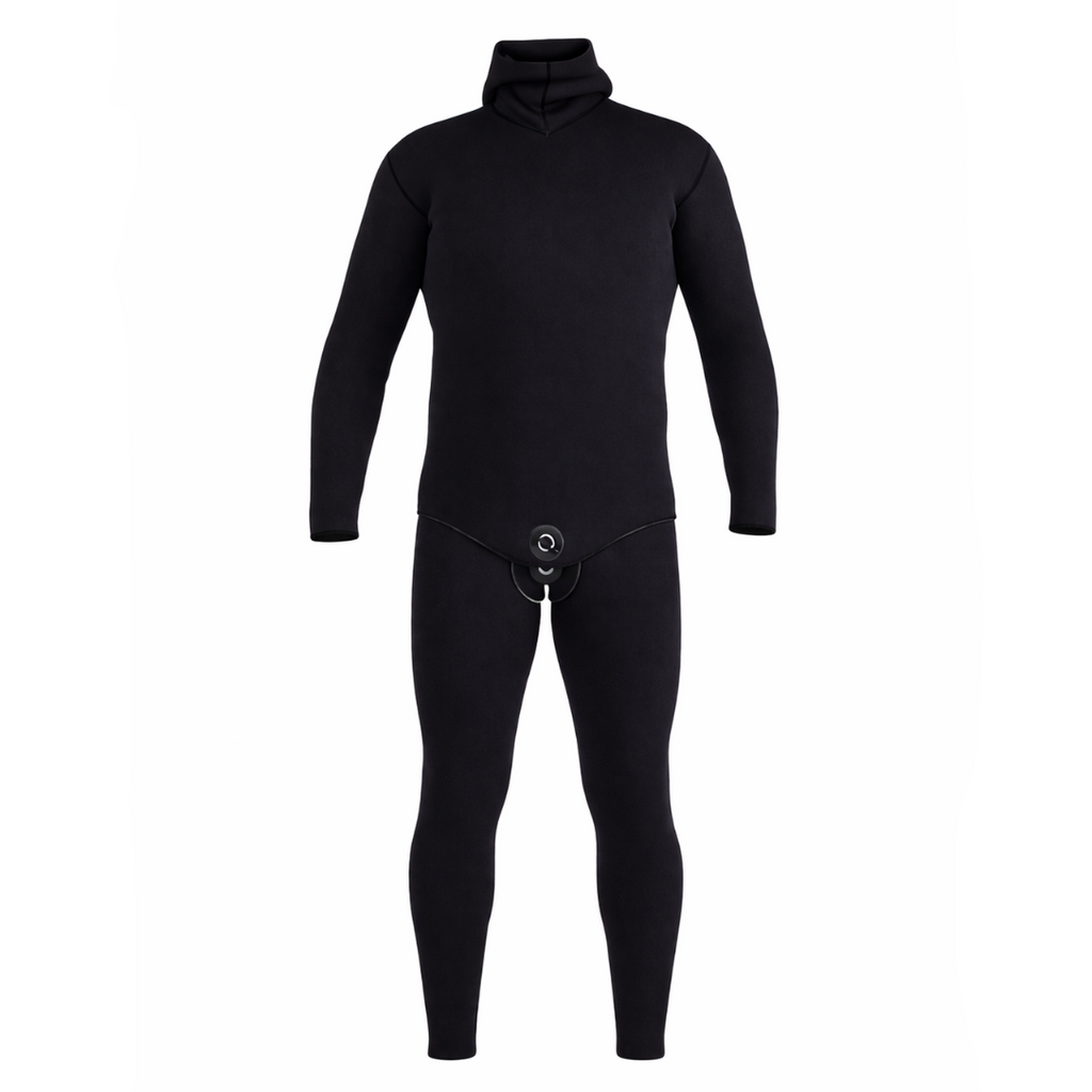 Black lined wetsuit prototype